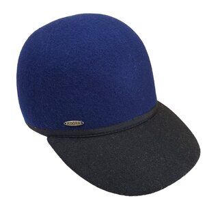 ADORA Equestrian Hat Unisex 7.5 Blue Black Brim Hook Loop Closure‎ Padded Horse